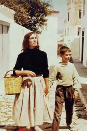 A young Martin Johnston and his mother Charmian Clift in Hydra in the mid-1950s.