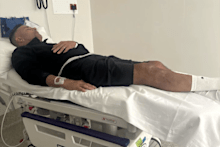 Rick was “forced to hospital” by daughter Tayla to get his knee checked. 