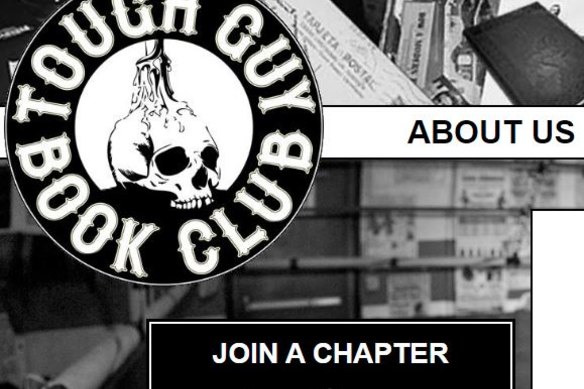 Come and join: A screenshot from the Tough Guy Book Club website