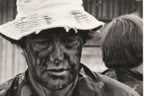 Jim Slade working on drug raids in north Queensland in the 1980s.