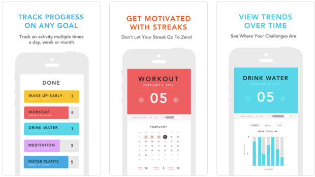 Done makes it easy to track habits you want to build or lose.