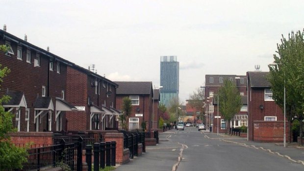 Moss Side in Manchester, England.