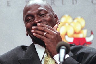 Basketballer Michael Jordan often wore a formal suit for his press engagements.