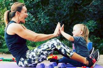Michelle Bridges created fitness programs for "exhausted" mothers after having her own son.