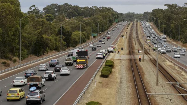 Mitchell Freeway following the incident. 