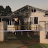 The remains of the house in Toowoomba, where a child is believed to have perished in the fire.