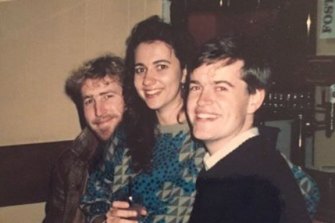 Future Queensland Premier Annastacia Palaszczuk with former federal Labor leader Bill Shorten and tourism lobbyist Chris Brown in the late 1980s.