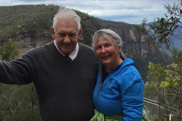Ted Grantham, pictured with his wife Anne, who was not in the house at the time of the blaze.