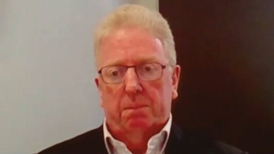 Labor lobbyist Phil Staindl appearing before anti-corruption hearings on Monday.