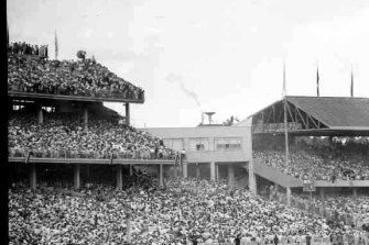 Crowds at the opening ceremony.