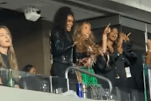 Beyoncé, Kelly Rowland and Michelle Williams reunited at a Jay-Z concert in LA.