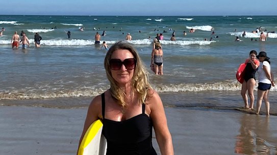 Kate Halfpenny down at the coast.