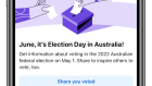 Facebook is working with the Australian Electoral Commission to ensure misinformation about the federal election is removed or contained. 