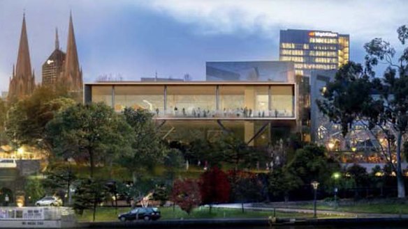 The Apple store proposed for Federation Square.