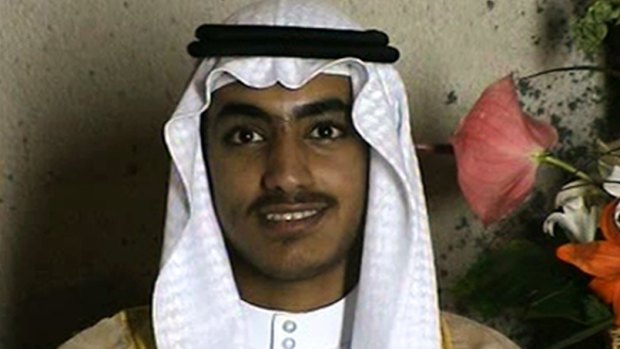In this image from video found during CIA raids of Osama bin Laden's den, Hamza bin Laden is seen as an adult at his wedding. 