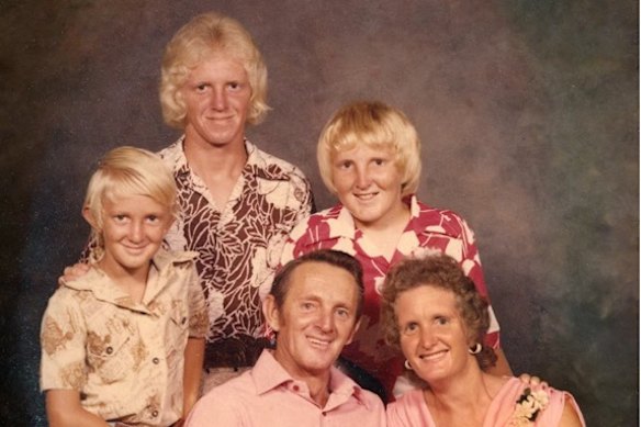 Bryan Hodgkinson with his wife Elaine and their children.