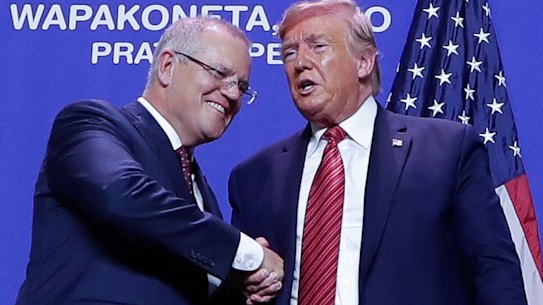 Prime Minister Scott Morrison and US President Donald Trump.