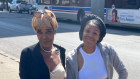Shaqurra Jackson (pushing pram) and Regina Alexander in Chicago’s South Shore.