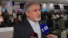 Iranian ambassador Ahmad Sadeghi at Sydney Airport on Thursday.