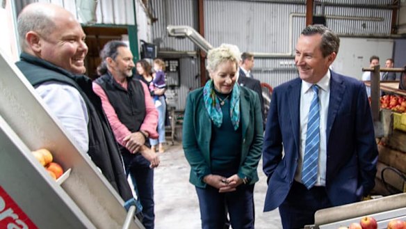 WA Agriculture Minister Alannah MacTiernan and Premier Mark McGowan.