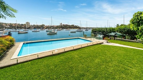 The view from Anthony Sullivan’s Kirribilli waterfront prior to its renovation.