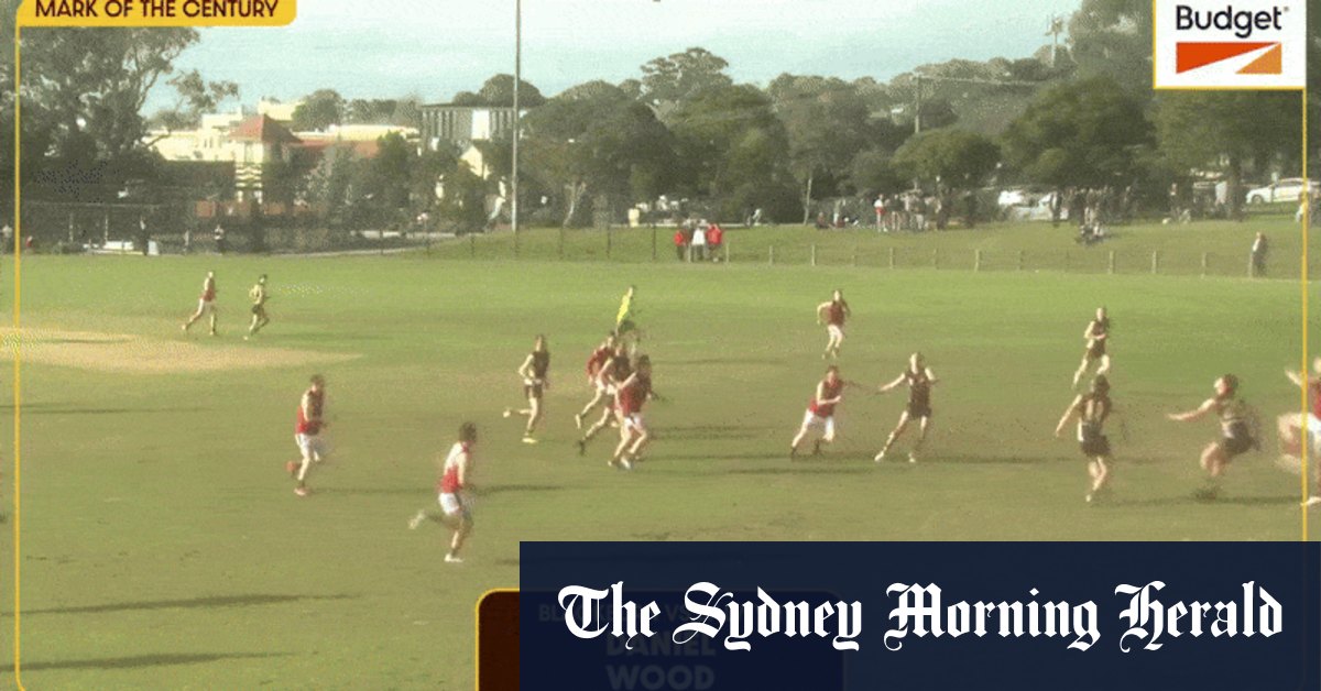 ‘A bit terrifying’: Suburban footballer’s soaring mark leaves fans gasping