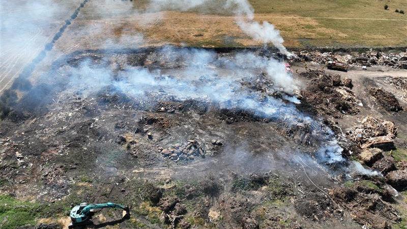 Mountains of building waste burnt off in alleged black market operation on Melbourne’s fringe