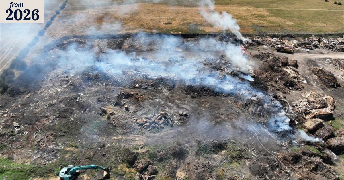 Mountains of building waste burnt off in alleged black market operation on Melbourne’s fringe