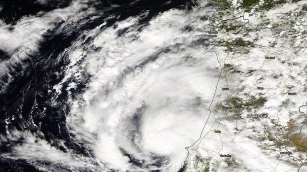Tropical storm Alpha moves towards Portugal on Friday.