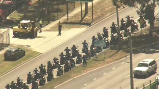 A massive police operation is being carried out as more than 100 Rebels bikies descend on Melbourne ahead of a national event this weekend.