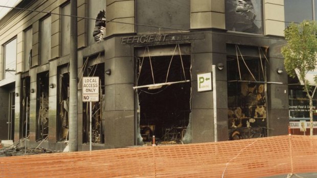 The exterior of the restaurant following the fire. (Victoria Police)