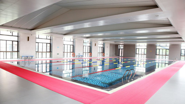 The pool at Haileybury International School in Tianjin.