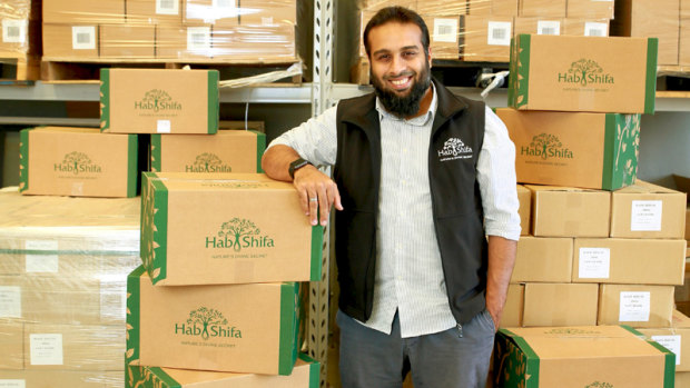 Hab Shifa founder Azam Kassim. The company has a range of black seed products. 