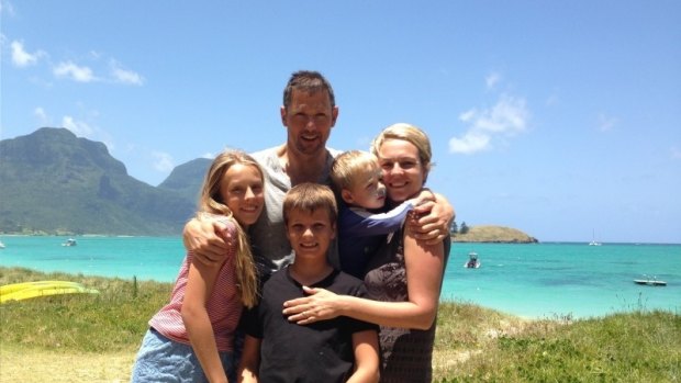 Tanya Plibersek with husband Michael Coutts-Trotter and their children (from left) Anna, Joe and Louis.