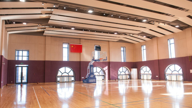 The gymnasium at Haileybury College’s campus in Tianjin.