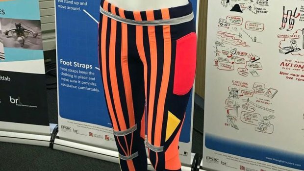 The smart pants contain 'soft robotic' muscles that can help get people moving.