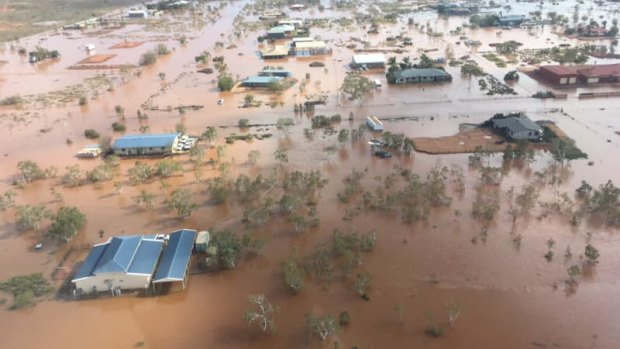 Parts of South Hedland have been landlocked following Cyclone Veronica.
