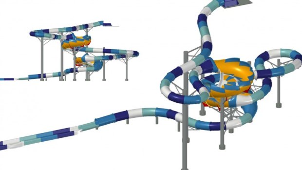 A rendering of the new Whirlwind slide which is expected to open in November this year.