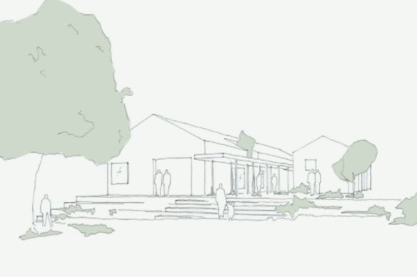 Sketches from Griffith University’s Oxford ’Mens Shed” post COVID home proposal which connects living spaces to the outdoors and gardens via covered areas.