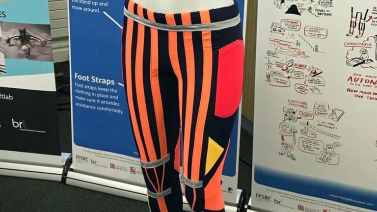 The smart pants contain 'soft robotic' muscles that can help get people moving.