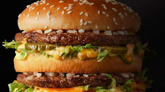McDonald's double-decker Big Mac burger.