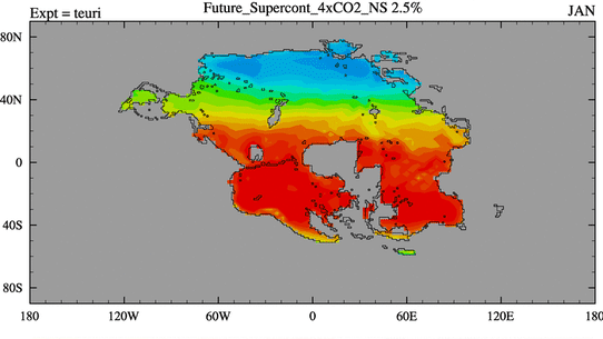 Hot, humid, and deadly: only 8 per cent of Pangea Ultima would be habitable, according to a new study, which would bring about the end of mammals.