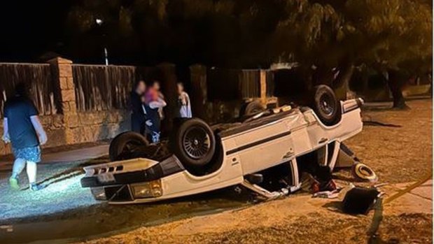 Teens allegedly caught speeding 71km/h over limit after car crash