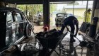 A flooded home in Macknade, north Queensland, this month. 