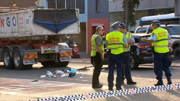 A cyclist has died almost a week after she was involved in a truck crash on Parramatta Road.