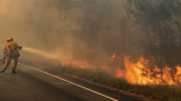 Fifty-seven fires were burning across Queensland on Monday evening.