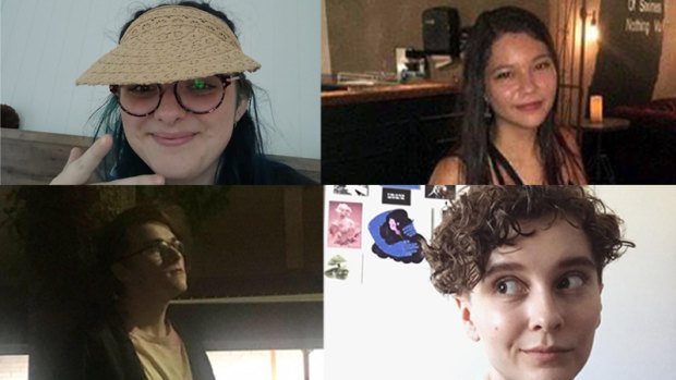(Clockwise from top left) Courtney Smith, 20; Katrina McKeough, 21; Kirsten Van Gorp, 22; and Lochlan Parker, 20, were killed in a crash at Advancetown in the Gold Coast hinterland on Saturday, July 25, 2020. 