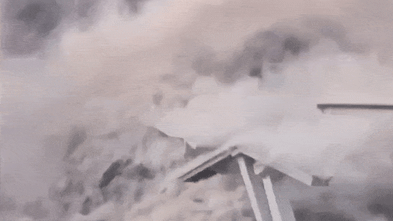 New bridge spectacularly collapses in China