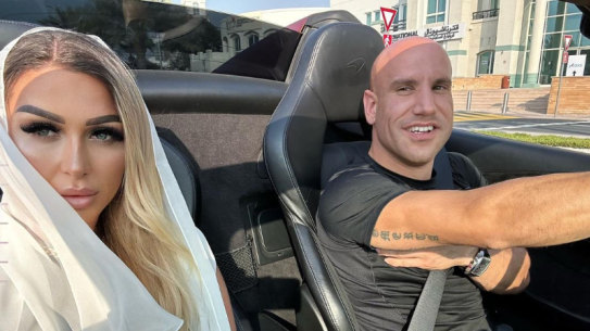 Stavro D’Amore with finance Natalie Turnour in Dubai