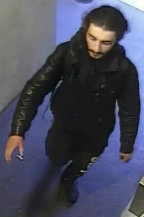 A CCTV image of the man police want to speak to over a fatal hit-run in South Yarra on Sunday morning.